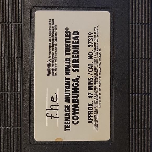 Family Home Entertainment Presents Teenage Mutant Ninja Turtles VHS Tape - Picture 6 of 6